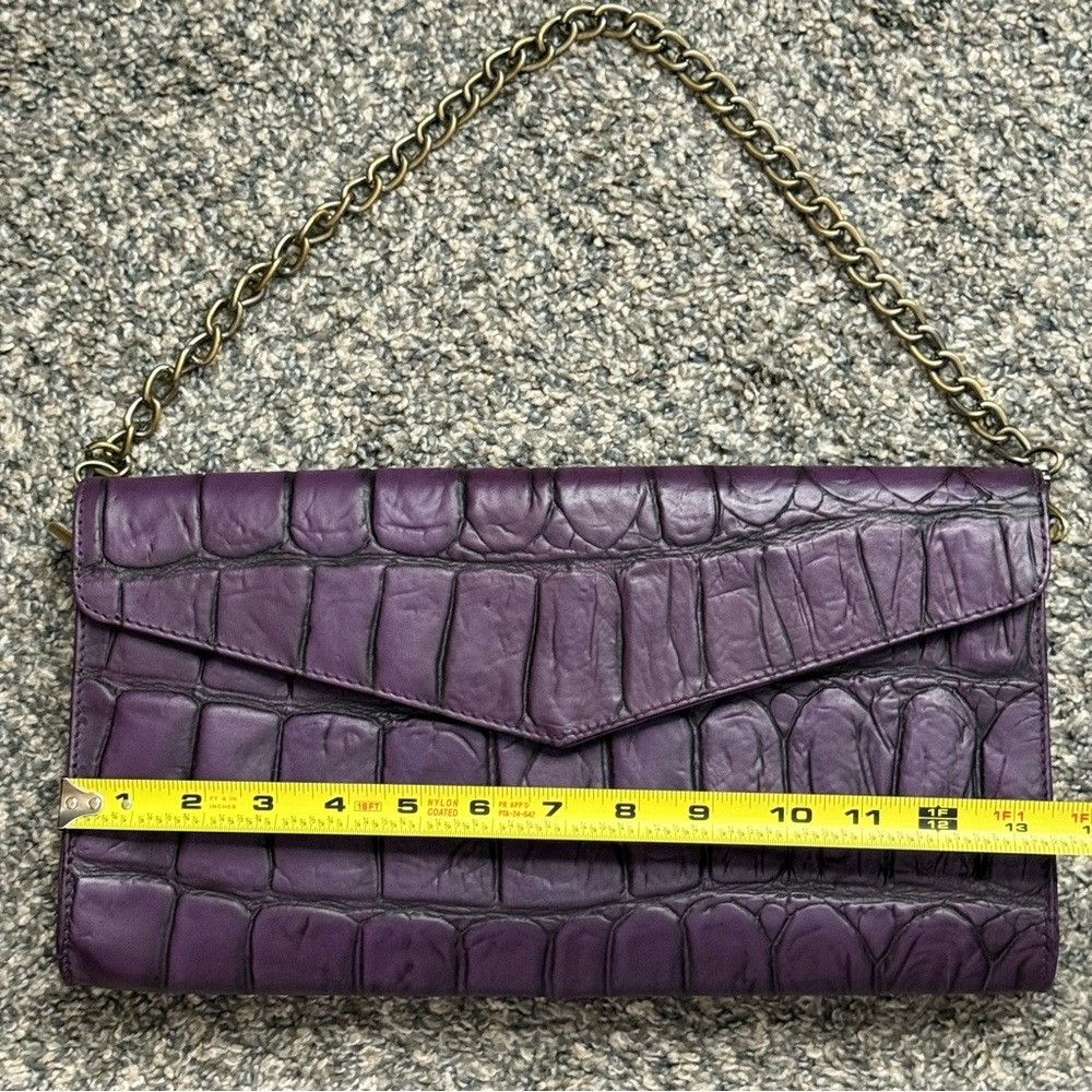 Michael Rome Embossed Clutch Italy Leather - Picture 9 of 11